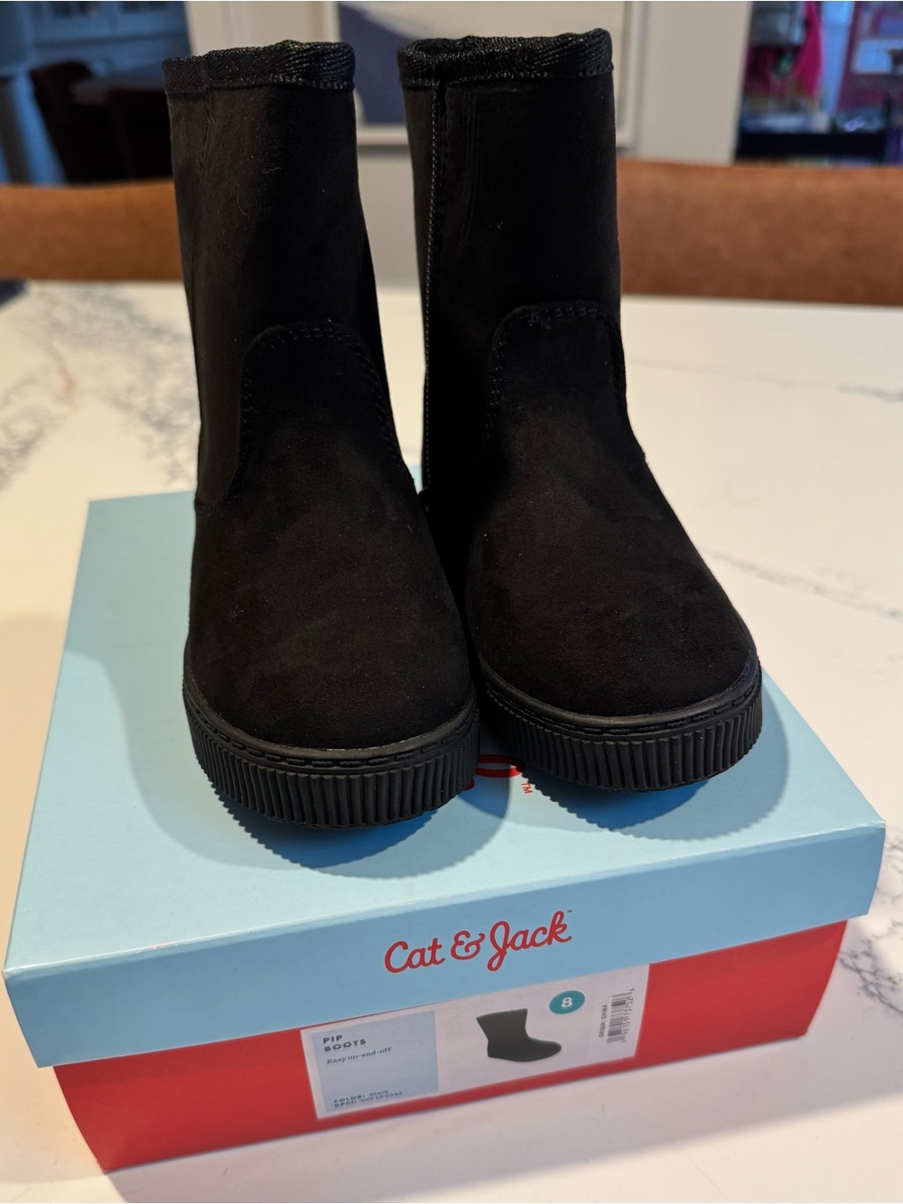 Cat & Jack Black Girls' Booties